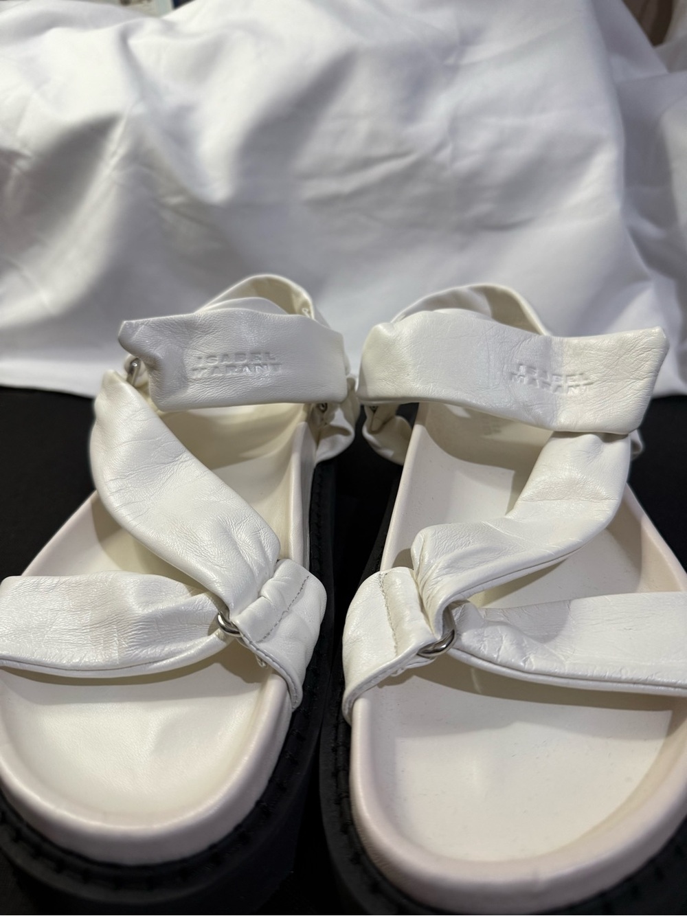 Isabel Marant Naori Sandal in White W/Size 11 EU 41